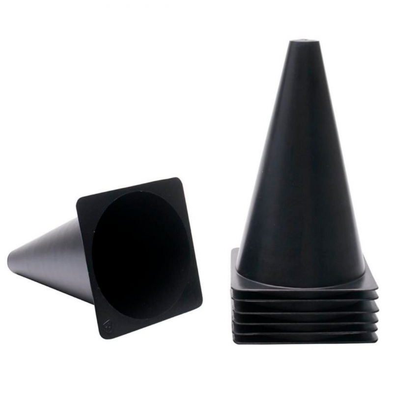 CONE ZONA LIVRE PEQUENO 23CM PVC PRETO